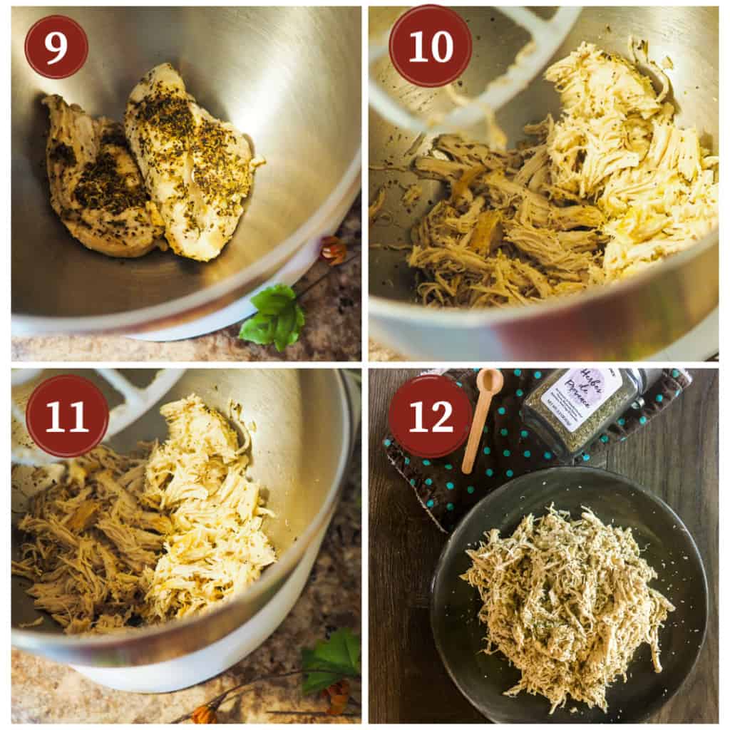 A collage of photos showing how to cook chicken breast in an Instant Pot.