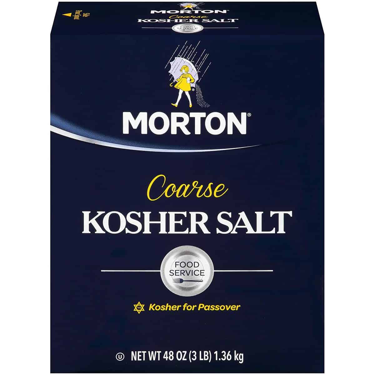 a box of morton kosher salt