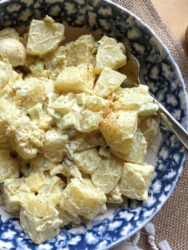 Easy Southern Potato Salad Recipe with Pickles & Eggs