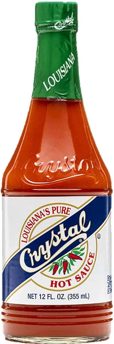 a bottle of crystal hot sauce