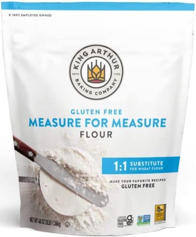 A bag of king arthur gluten free flour.